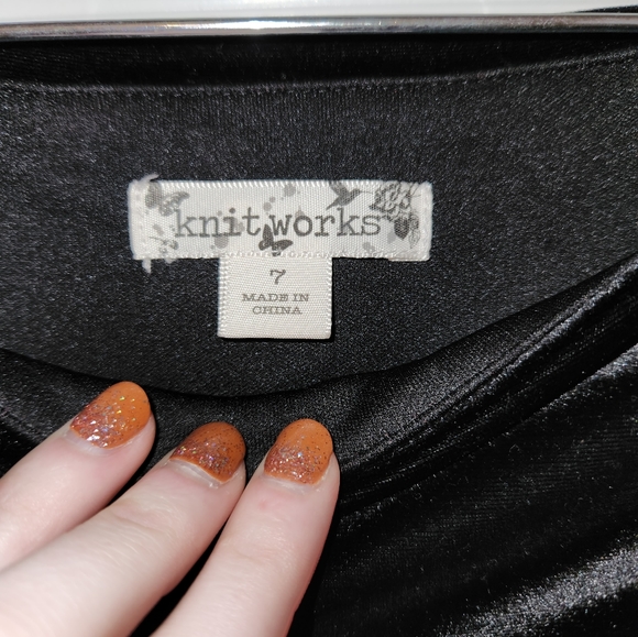 Girls Knitworks Maroon Dress Size 7 - Picture 4 of 4